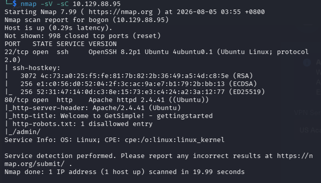 nmap scan results